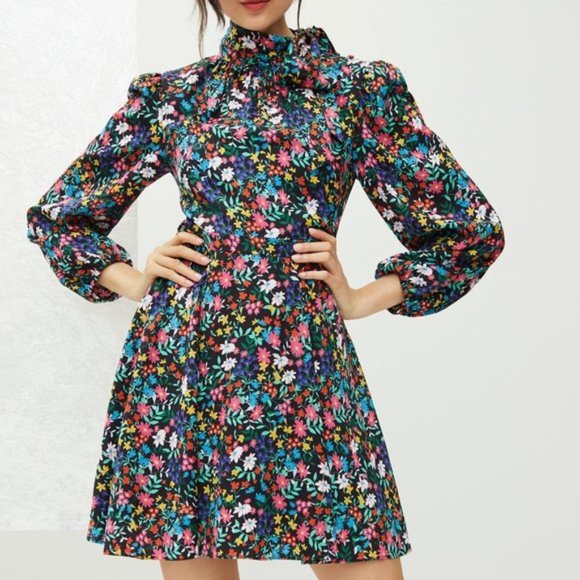 Milly Floral Silk Blend Dress - Picture 1 of 4